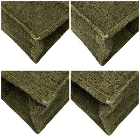 Auth DIOR/ChristianDior Book Tote Large Bag - Khaki Jacquard Tote Bag - Picture 16 of 16